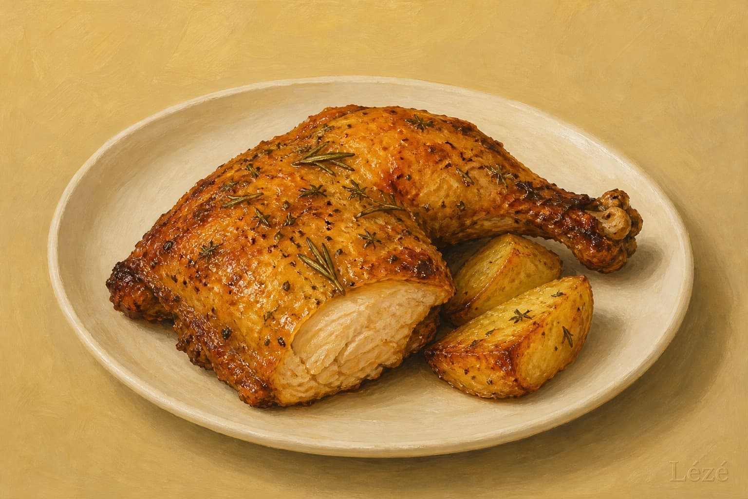 Herb-roasted chicken